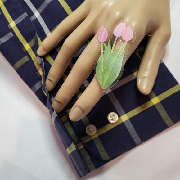 Jos A Banks, Not Worn, Men's Checkered Long Sleeved Shirt, Size L - Picture 6 of 7